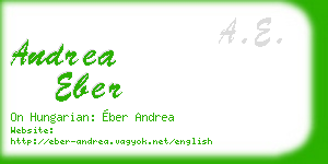 andrea eber business card